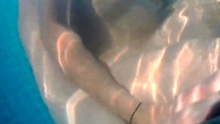 Skinny Dipping and Teasing in the Garden Pool - Amateur Teen