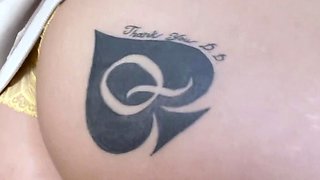 Amateur Jasmin stripping panties and masturbating