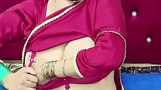 Beautiful Punjabi Pakistani Woman with Huge Boobs Riding on Big Dildo