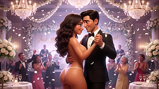 Cuckold Husband Lets All Guests Touch His Bride on All Fours at Wedding Reception (AI generated)