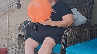 Big Beauty Nurse Vicki Has a Request to Blow up a Huge Balloon