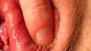 Playing with My Big Labia Pussy Lips