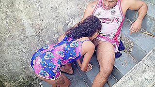 Fodendo Cu Da Minha Enteada Na Escada With Amador Brasil