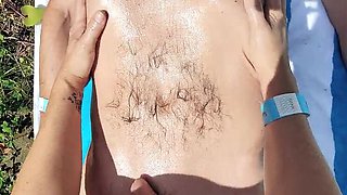 JadeandDamon Amateur Beach Handjob - She Wants Me to Oil Her Up