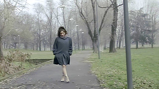 A Walk in the Park with Some Pissing, Followed by a Nice Blowjob at a Porn Casting
