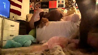 Chubby Brunette Big Boobs Dildo Masturbation