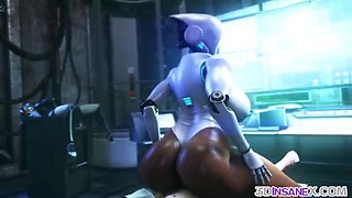 Big ass 3d ebony robot riding huge dick - hentai porn movies