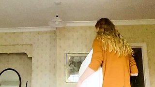 Amateur redhead MILF has facial