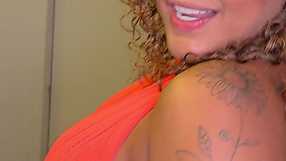 Surprise Gift, Huge Brunette Ass Enjoys My Big White Cock, Interracial Sex with Carla Morelli