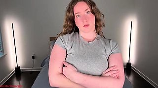 Big boobed busty girl make this self shot video
