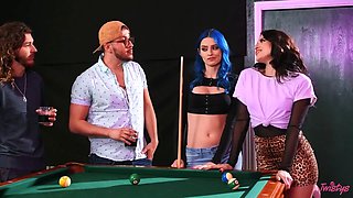 Twistys - alt pool sharks Jewelz Blu and Aubree Valentine cum on the perceived