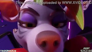 Uncensored 3D Compilation: Roxanne Wolf from FNAF in Porn