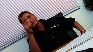 Busty MILF's Tight Vagina Filled by Beefy Police Officer in