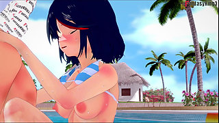 Ryuko Matoi Sex on the Pool
