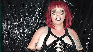 Weight Gain Curse From Demoness in Latex Gloves