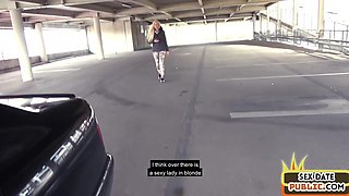 Real POV PORN wife had sex outdoor on public parking