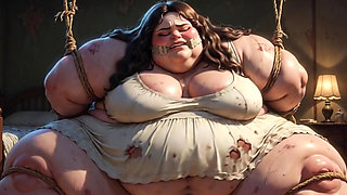 Virgin Fat SSBBW Bound - Scared & Begging for Cock in Her Hairy Pussy
