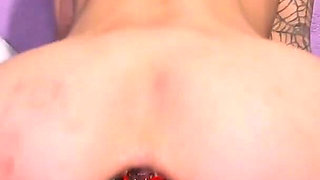 Teen Babe Ride Thick Monster Dildo. Orgasm. Gape