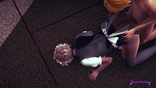 Yaoi Femboy - Erik costume play maid no condom