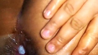 Desi girlfriend anal fuck with huge dildo doggy style - hot Indian bhabhi big ass creampie