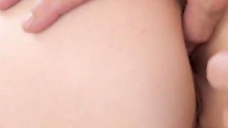 Cute brunette Audrey Holiday fucked anal and POV deepthroat cum swallow blowjob