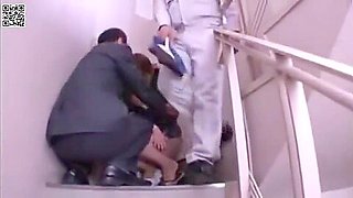 Boss Fucks His Secretary On the Stairs