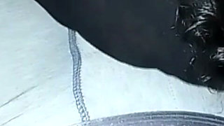 Lady in Bed Sucking My Cock to Make Me Moan and Putting Both Bones in Her Mouth and Sucking the Black Stick