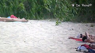 Beach nudist hunter voyeuring nude bodies from behind bushes