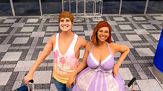 Married couple, hot curvy milf, caribbean