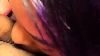 Brazilian suck off with dark-hued mega-bitch Luana Couto in