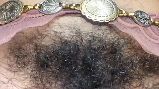 P.o.v: Hairy Pussy Sitting on Your Face… and Riding a Thick Dildo