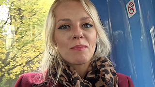 April Gets the Bus Then Changes Outfit and Flashes in the Woods