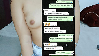 I send messages to my stepbrother and end up masturbating him very well until orgasm.
