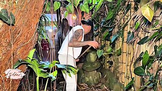 Big Tits Boss Fucks Gardener to Save His Job - Savannah Watson