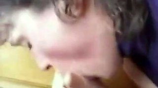 Mature French Amateur Gives a Quick Blowjob During Break