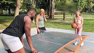 Amber Bloom takes on four horny dudes in a wild anal binge
