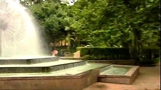 Brunette from village blowjob outdoors