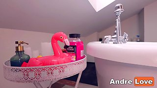 Andre Love's Shower Passion Ignites in Wet Pussy Heat
