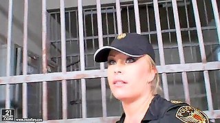 Jessica takes a fat inmate cock and likes it