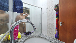 Camera on Hot Stepcousin in the Shower - I Can’t Wait to Fuck Her