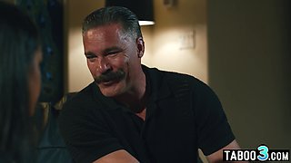 Curious latina joins to perv neighbors