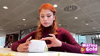 Redheads Bukkake Cumwalk to McDonalds