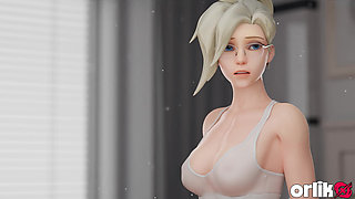 Mercy’s Romantic Dinner - Big Ass Fuck & Wild Anal with Moans - 3D Adult Animation
