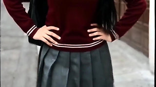 18-year-old Schoolgirl in School Uniform Gets Fucked by Her Neighbor!!