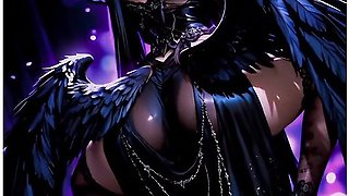 Gothic Albedo Gets Aroused By Multiple Cocks And Takes Them All At Once. Gangbang. Cum Storm. Ai-generated