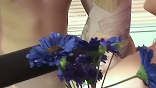 Cherry Corset Office Fuck - Curly Redhead in Printed Stockings Rides Him on the Desk