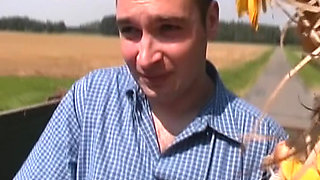 This German Babe Wants to Suck His Cock in Truck