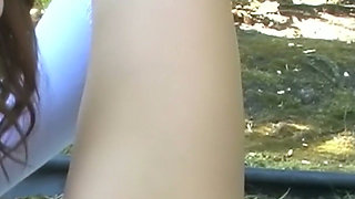 Face Sitting on the Picnic Blanket - Brunette Licks Her Tattooed Girlfriend Outdoors in the Garden
