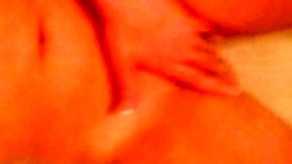 Amateur blonde with big boobs masturbates cam