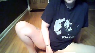 Tattooed BBW Rides Her Dildo to Orgasm